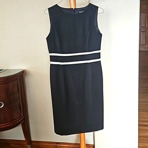 Evan Picone, Black and White Sheath Dress, Size 8